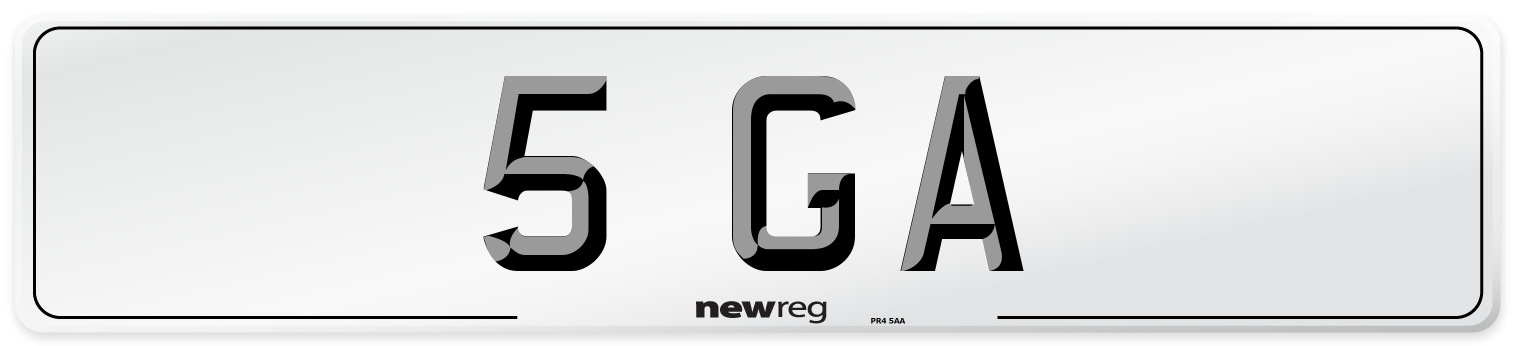 5 GA Number Plate from New Reg